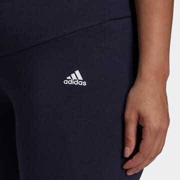 ADIDAS SPORTSWEAR Skinny Sporthose 'Essentials High-Waisted Logo ' in Blau