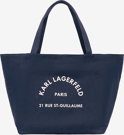 Pirkinių krepšys iš Karl Lagerfeld, spalva – tamsiai mėlyna / balta, Prekių apžvalga