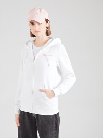 Champion Authentic Athletic Apparel - Sudadera con cremallera en blanco: frente