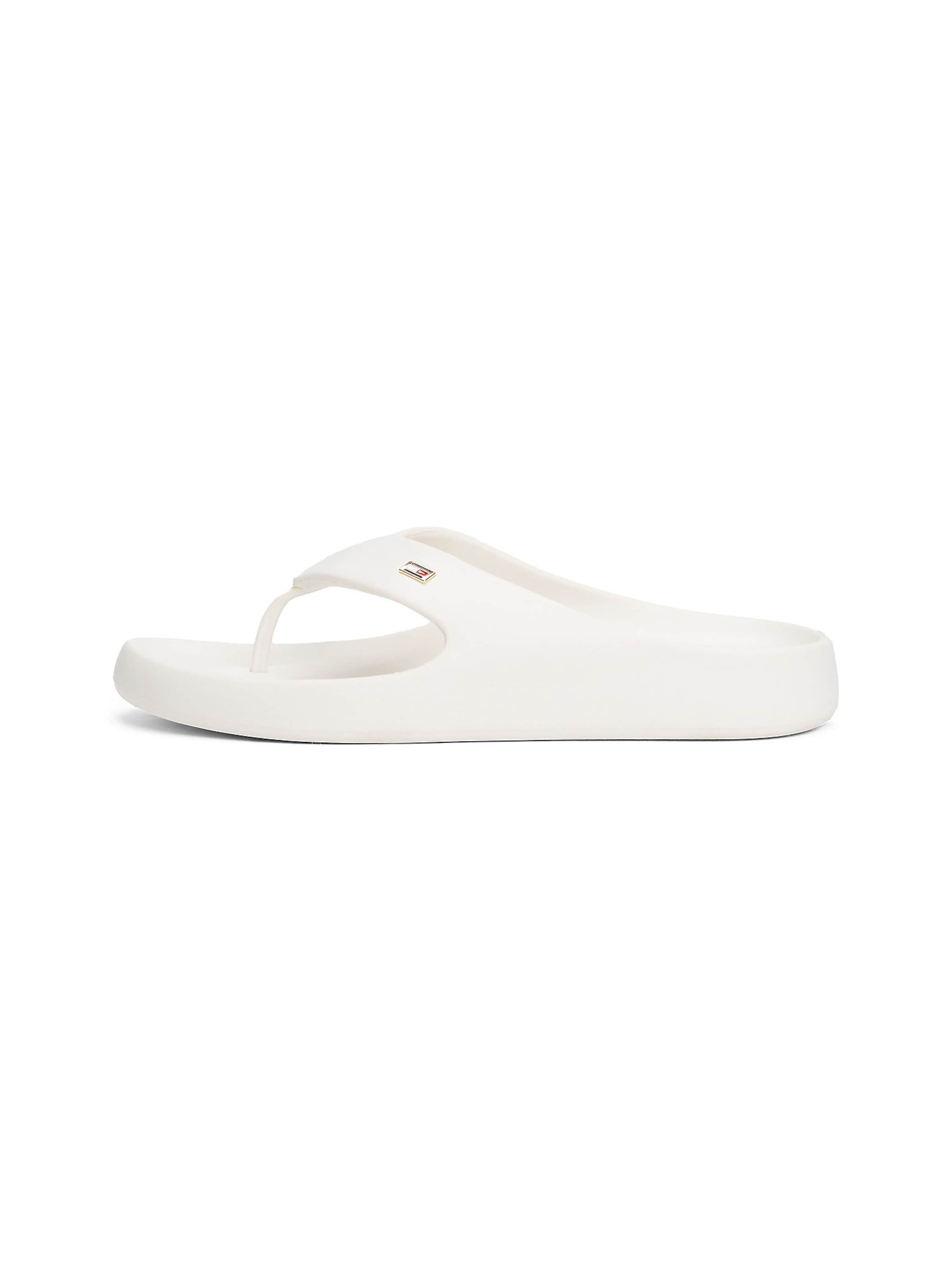 TOMMY HILFIGER T-Bar Sandals in White: front