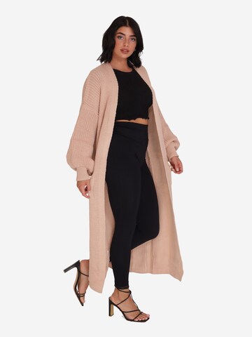 Elara Knitted Coat in Pink