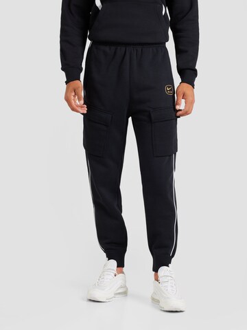 Nike Sportswear Zwężany krój Bojówki 'AIR' w kolorze czarny: przód