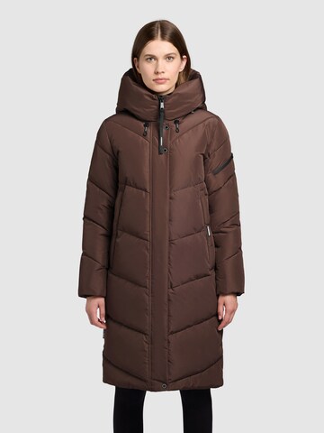 khujo Χειμερινό παλτό 'Jange' σε καφέ: μπροστά