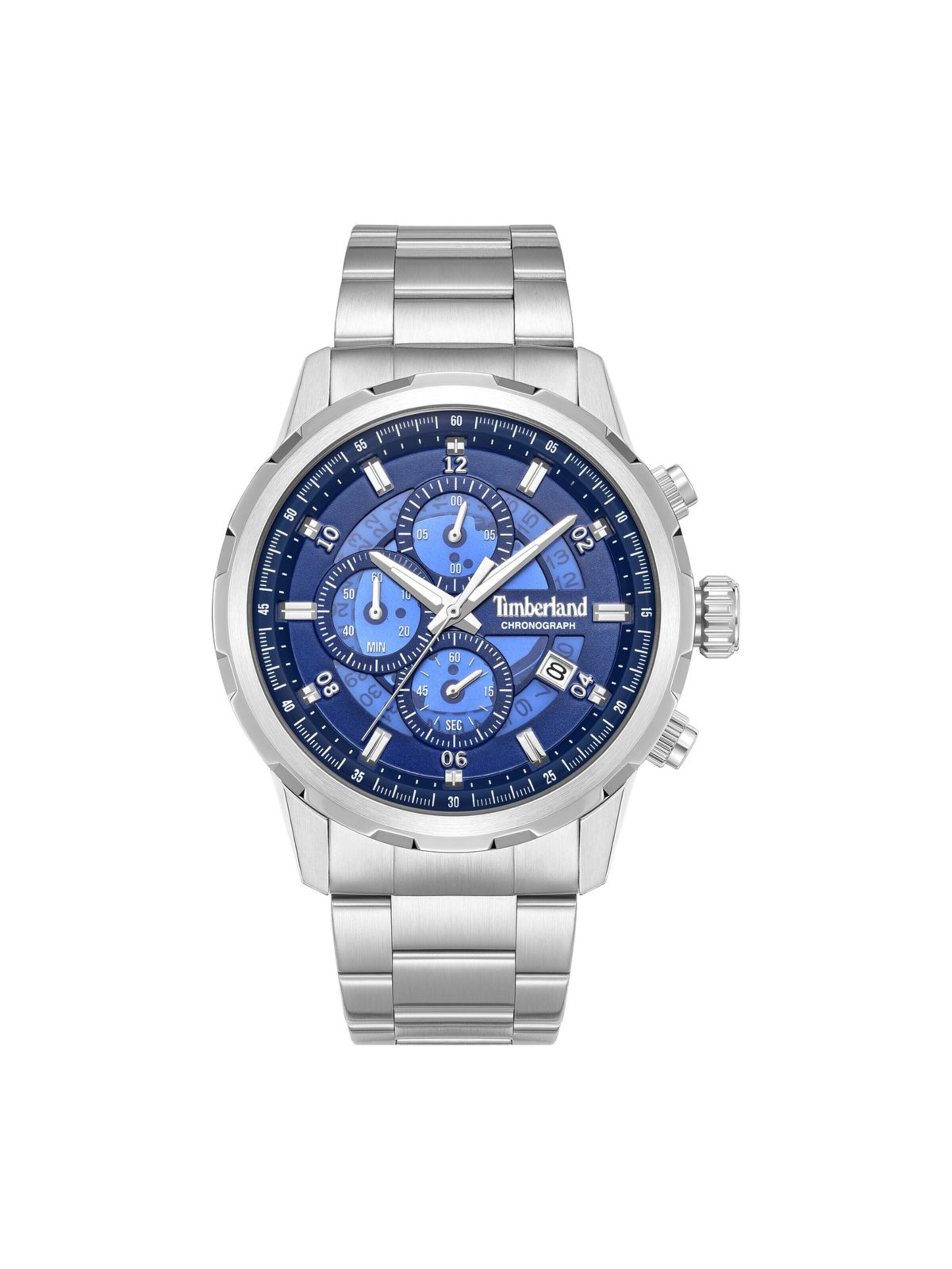 TIMBERLAND Analoog horloge 'Chronograph Hampton Harbour' in Zilver: voorkant