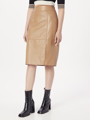 BOSS Rok 'Setora' in Beige: voorkant