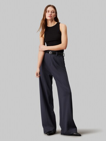Calvin Klein Jeans Wide Leg Hose in Schwarz
