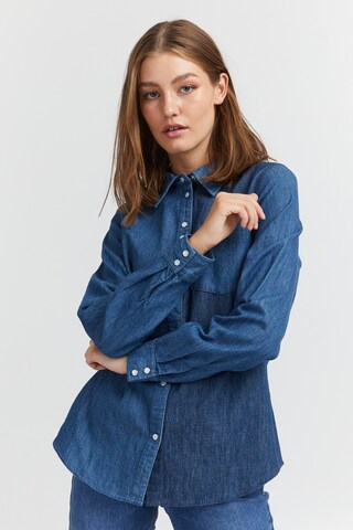 PULZ Jeans Blouse ' PZTORI ' in Blauw: voorkant