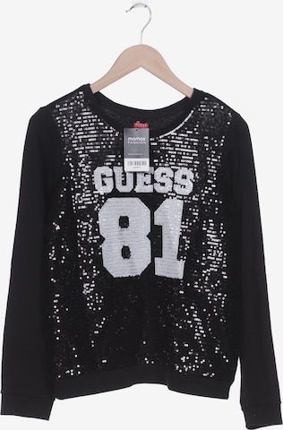 GUESS Sweatshirt & Zip-Up Hoodie in XL in Black: front
