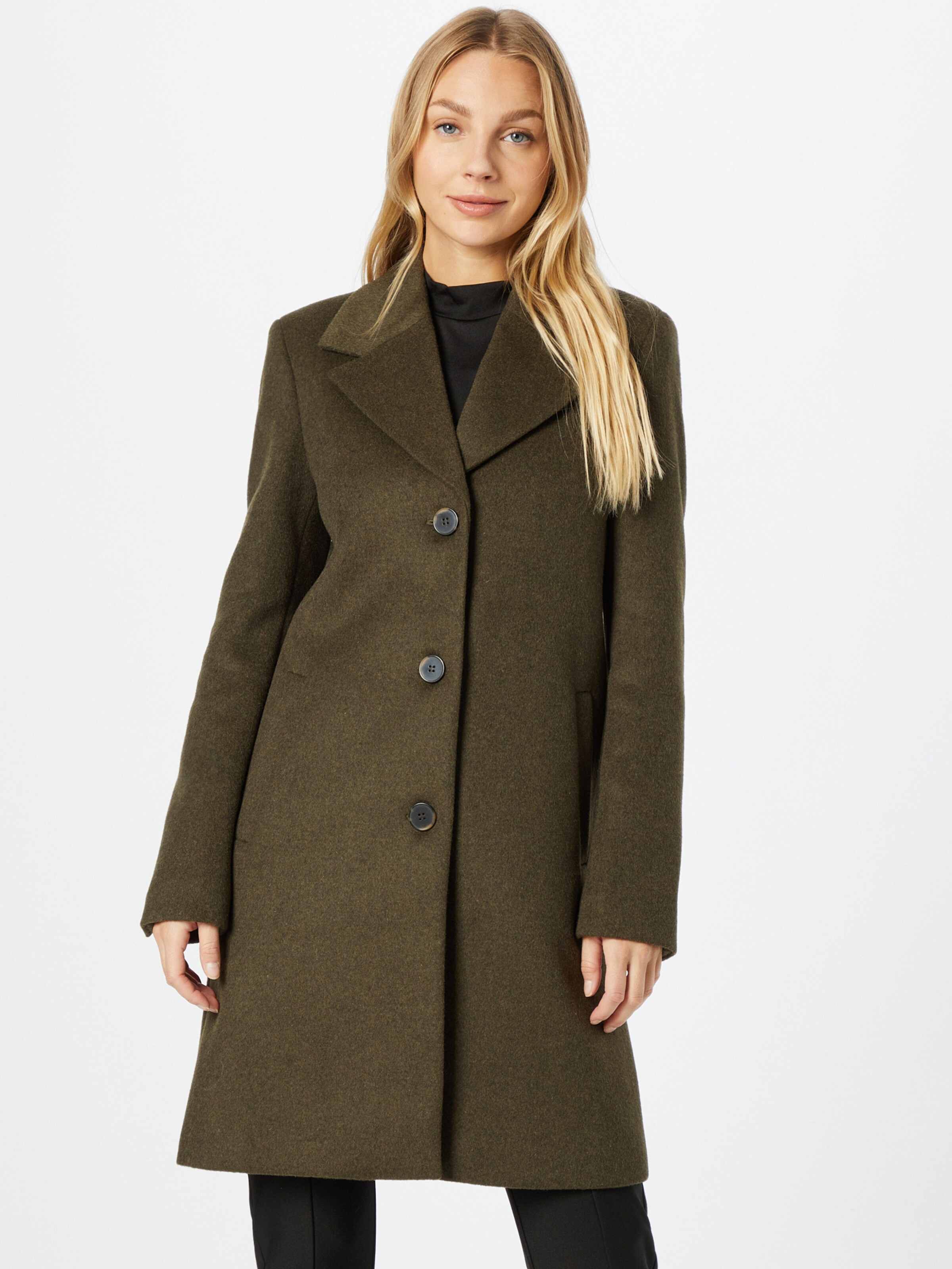 green felt coat