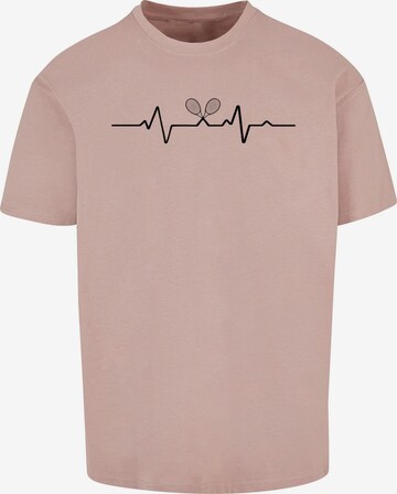Merchcode Shirt 'Tennis Beats' in Roze: voorkant