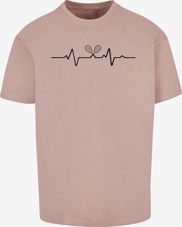 Merchcode Shirt 'Tennis Beats' in Pink: predná strana