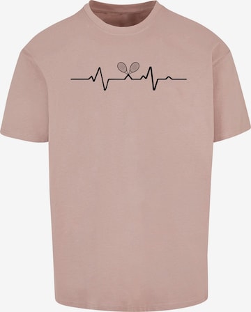 Merchcode Shirt 'Tennis Beats' in Pink: predná strana