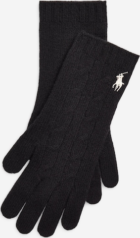Polo Ralph Lauren Ръкавици с пръсти в черно: отпред