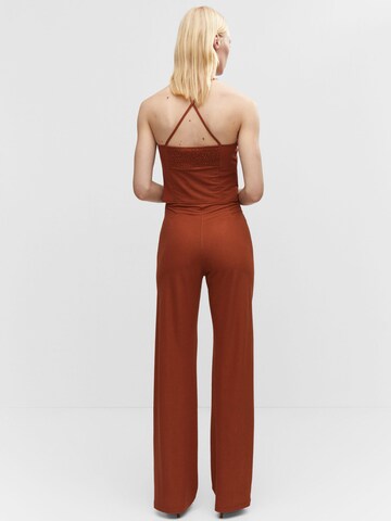 MANGO Wide Leg Hose 'DIEGO' in Braun