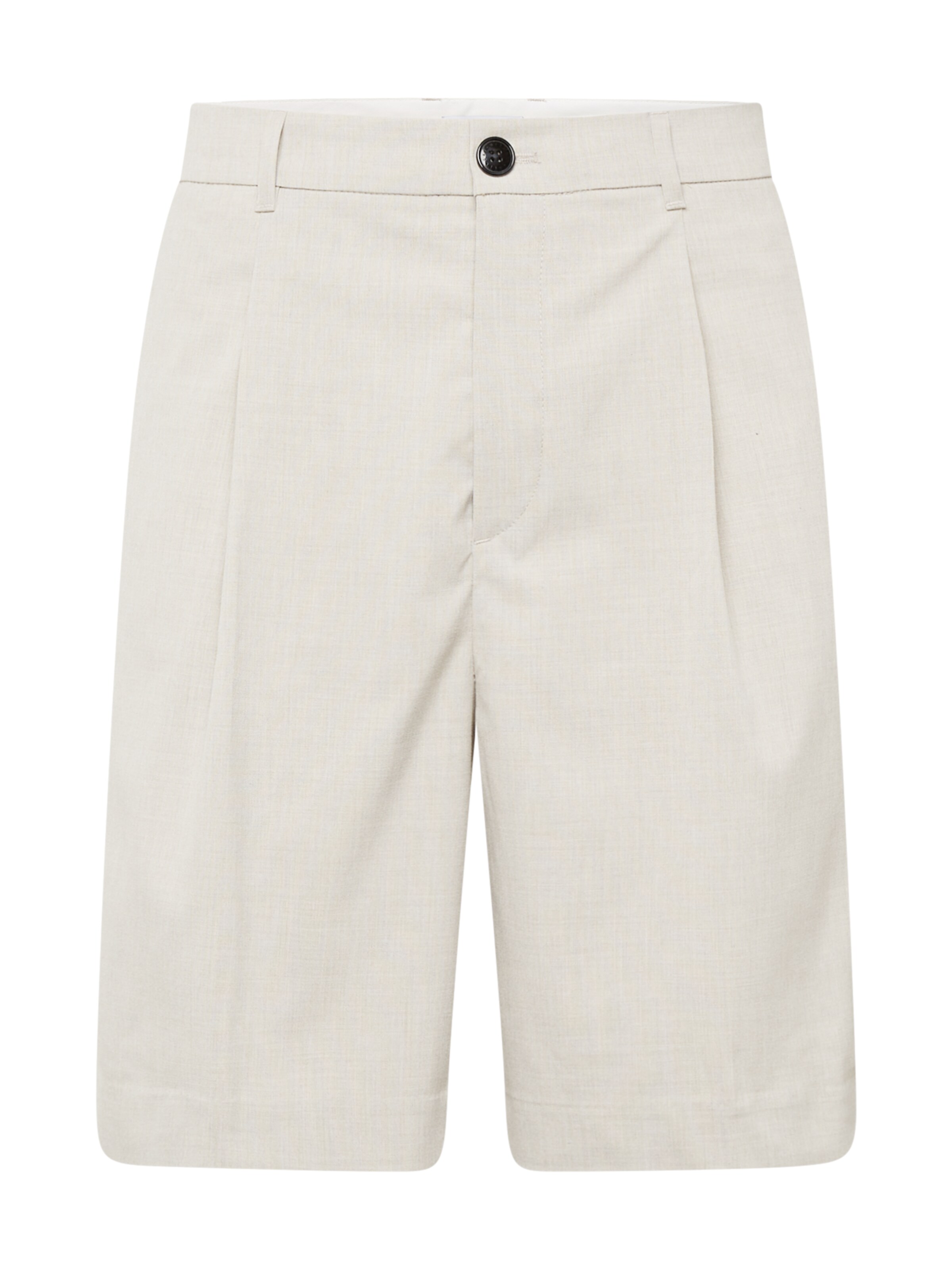 WEEKDAY Loose fit Pleat-Front Pants 'Uno' in Beige: front