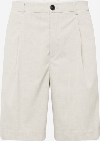 WEEKDAY Loose fit Pleat-front trousers 'Uno' in Beige: front