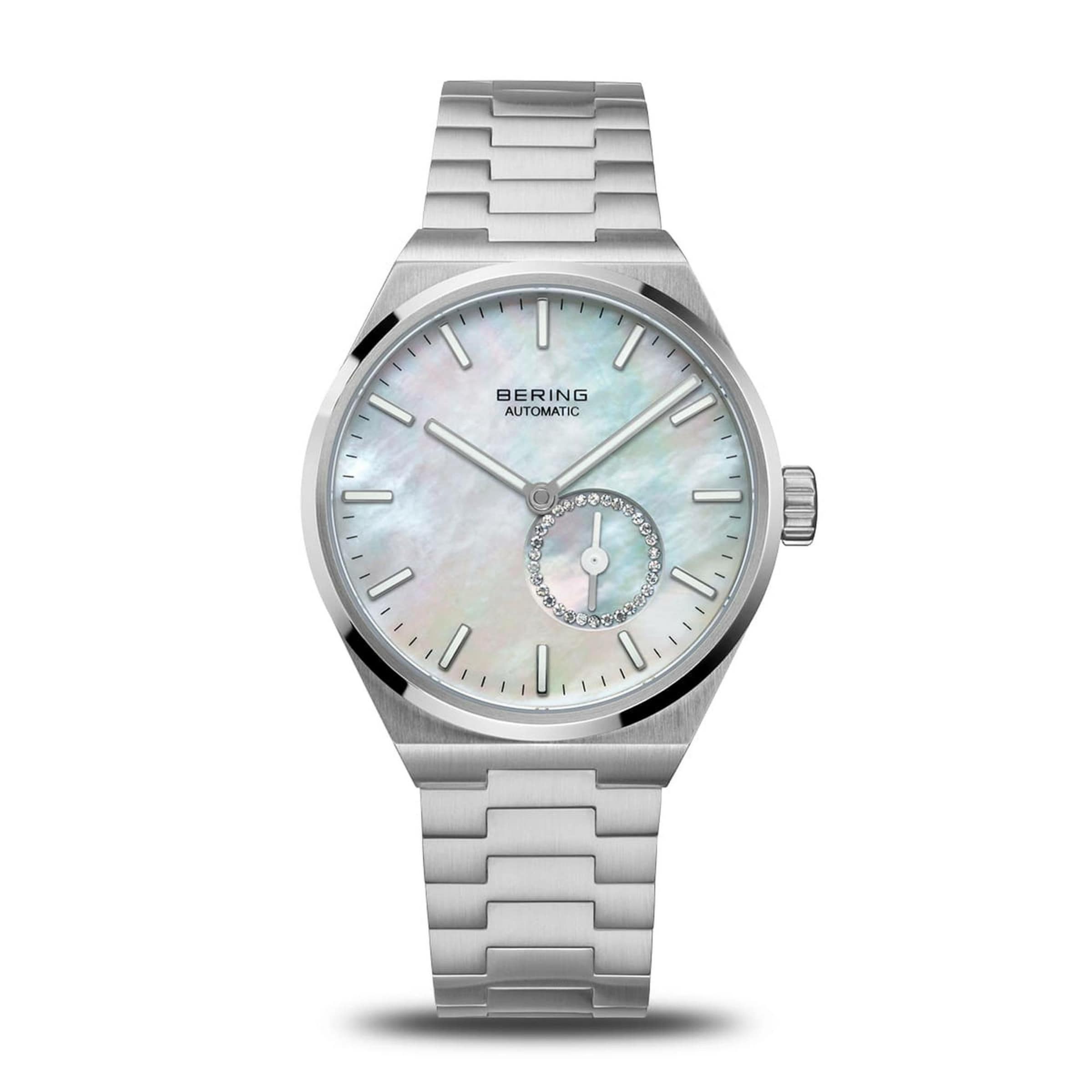 BERING Analoog horloge in Zilver: voorkant