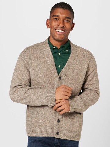 Abercrombie & Fitch Knit Cardigan in Brown: front