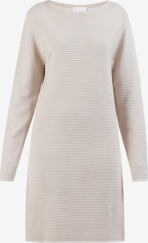 usha WHITE LABEL Knitted dress 'Lynnea' in Beige: front