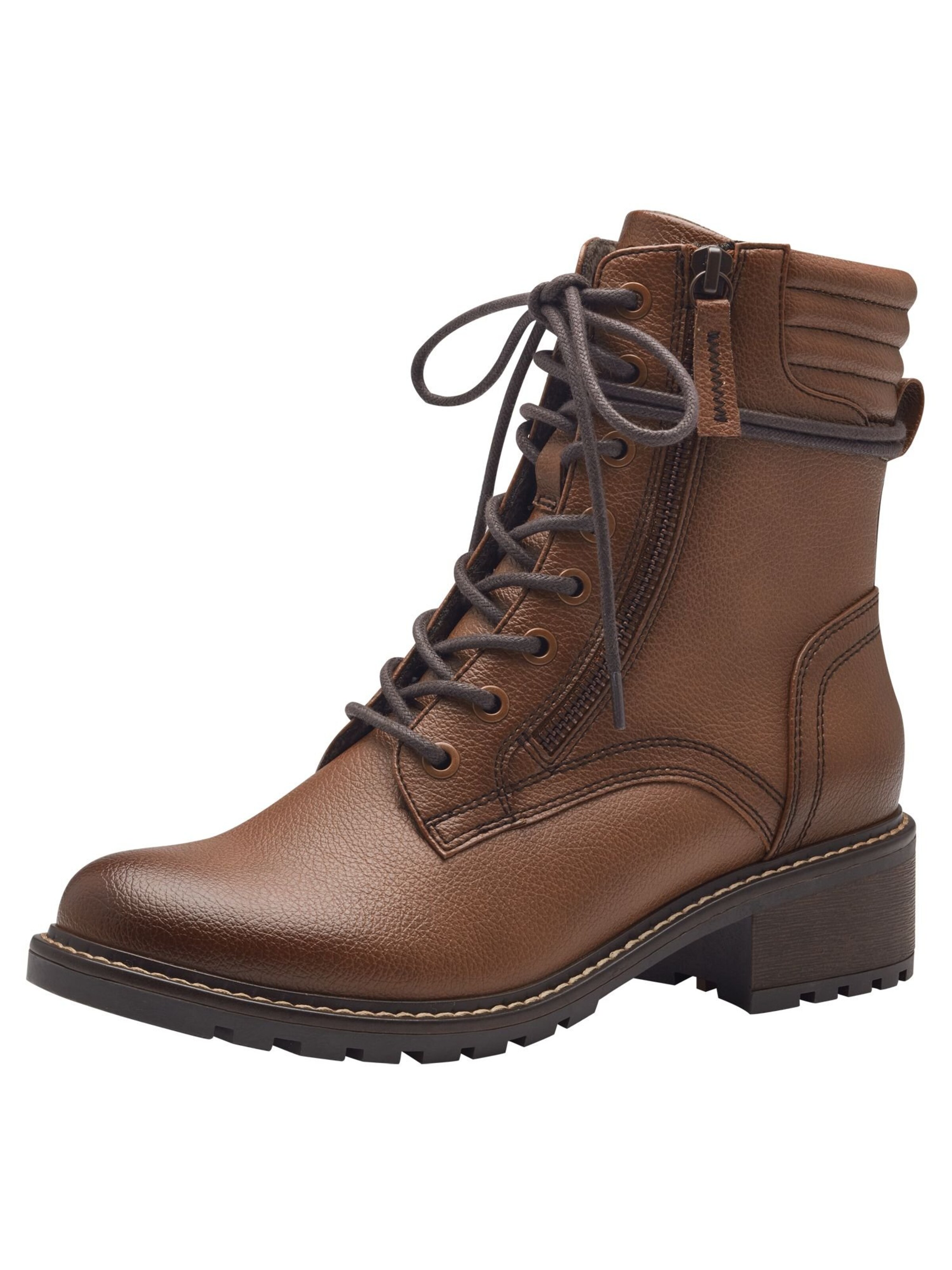 JANA Schnürstiefelette in Braun: Vorderseite