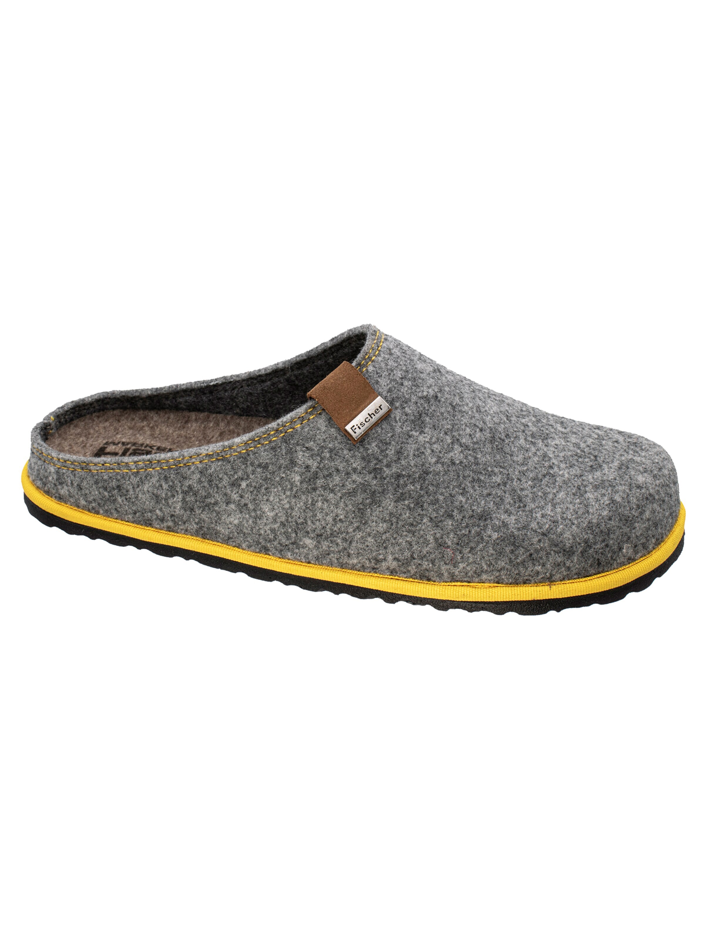 Fischer Markenschuh Slippers 'Helge' in Grey