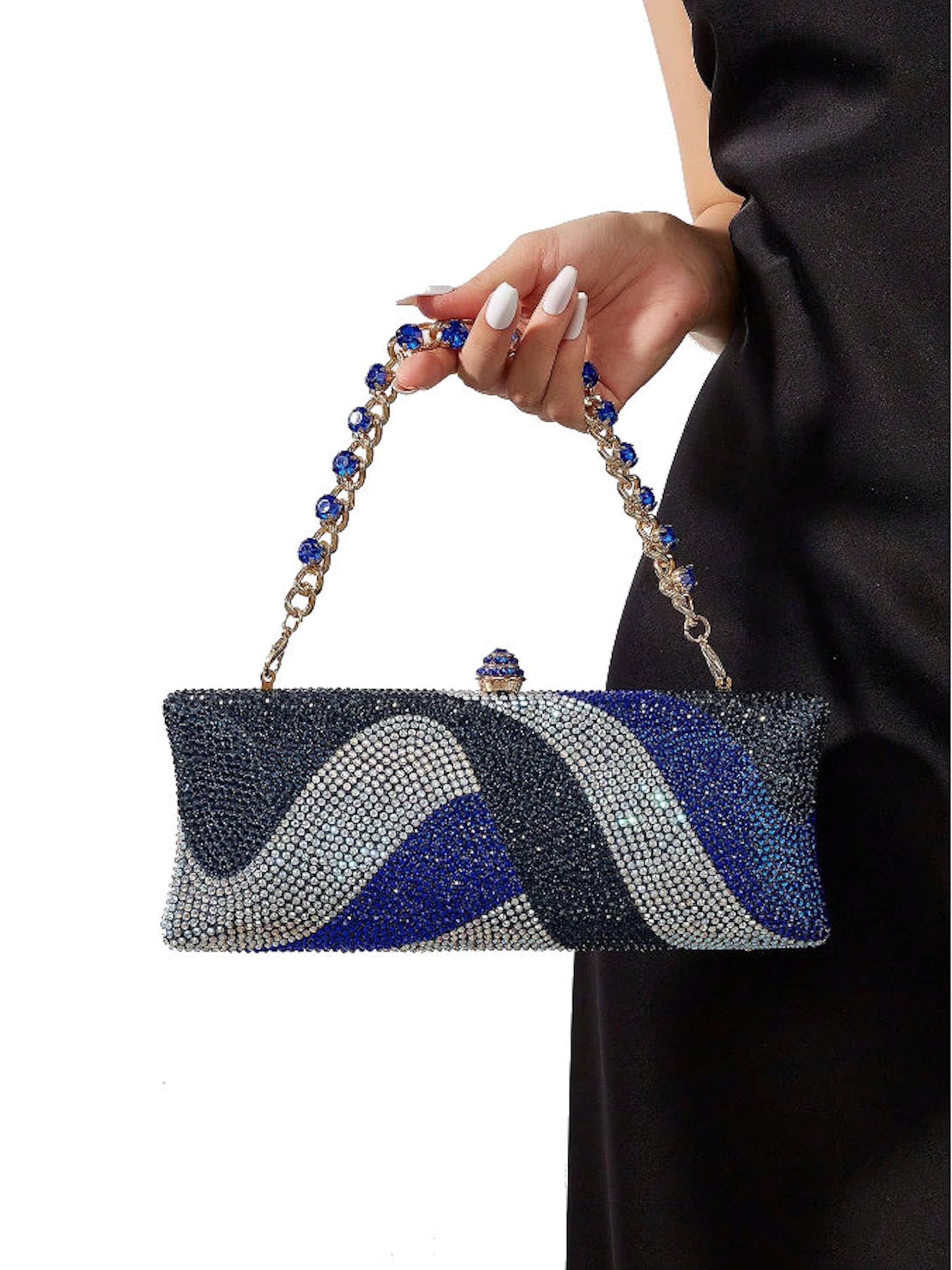 Tomshop24-7 Clutch 'Margo' in Blue: front