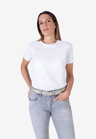 B.BELT Belt 'Riva' in White: front