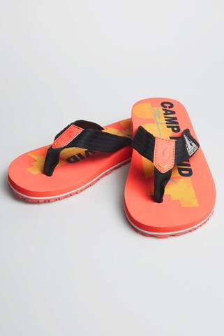 CAMP DAVID T-Bar Sandals in Orange: front