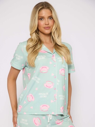 Loungeable Pajama 'I Love You So Matcha' in Green