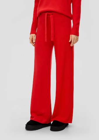 s.Oliver Wide leg Broek in Rood: voorkant