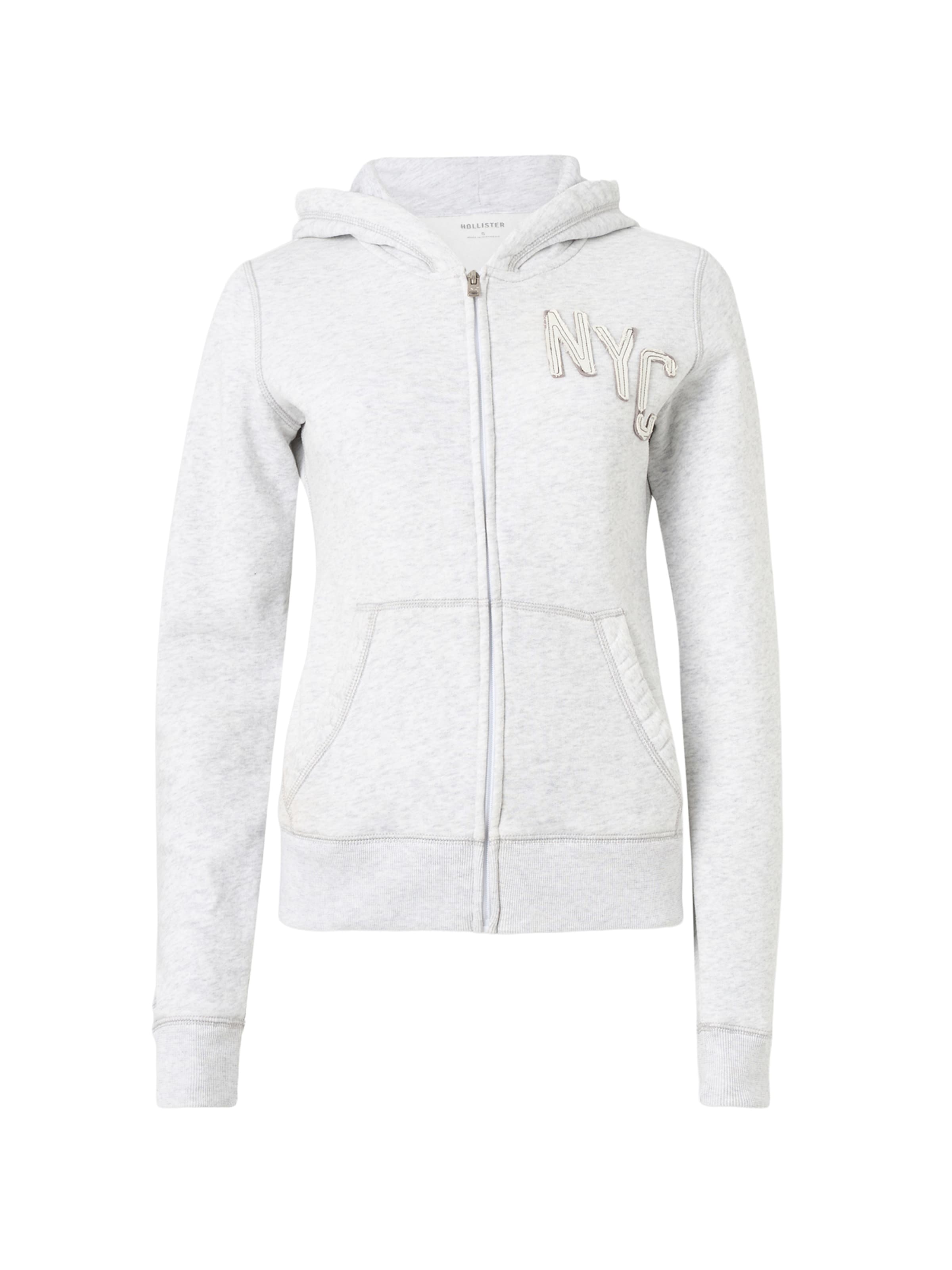 Veste de survêtement HOLLISTER en gris : devant