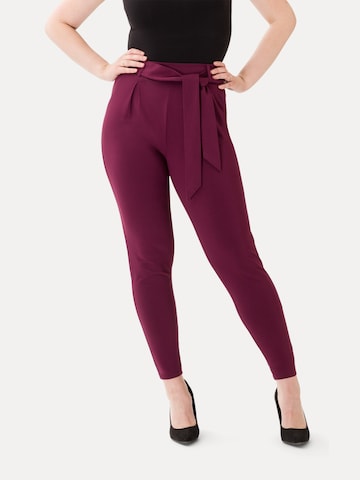 Les Lunes Tapered Pleat-Front Pants 'Jade' in Purple: front