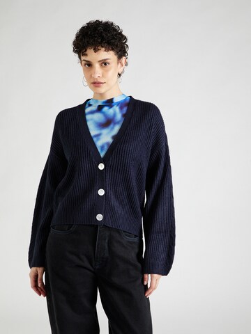 JDY Knit Cardigan 'LINN' in Blue: front