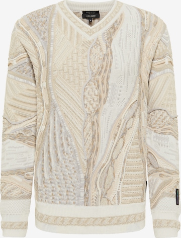 Pull-over 'Corna' Carlo Colucci en beige : devant