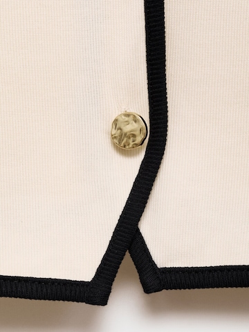 MANGO Gebreid vest 'PORTBI' in Beige