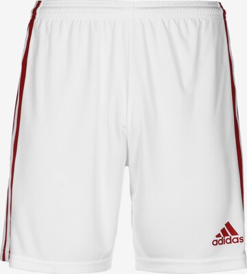 ADIDAS SPORTSWEAR Regular Workout Pants 'Squadra 21' in White: front