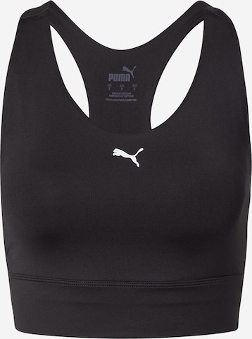 PUMA Bustier Sports-BH 'Long Line' i svart: forside