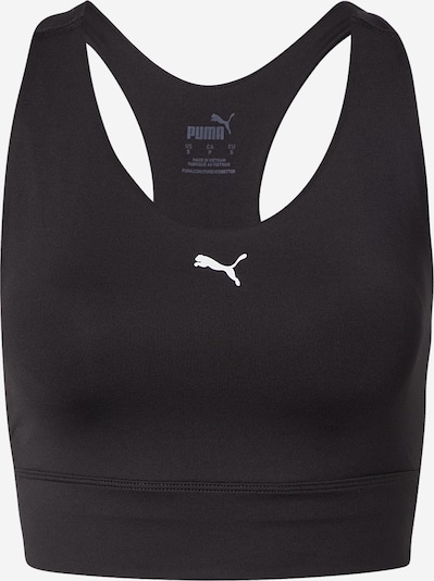 PUMA Soutien-gorge de sport 'Long Line' en noir / blanc, Vue avec produit