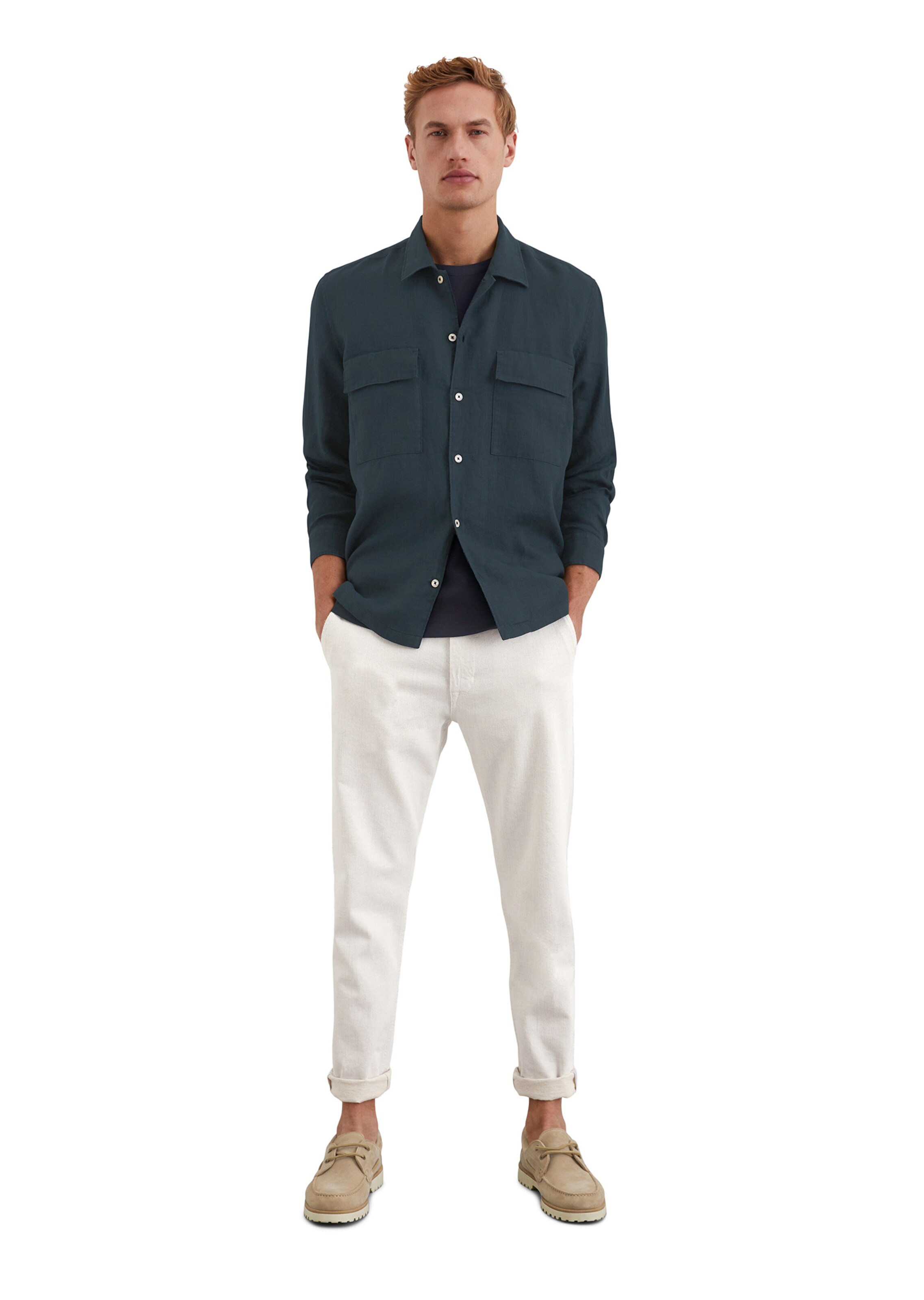 Marc O'Polo Regular fit Overhemd in Blauw