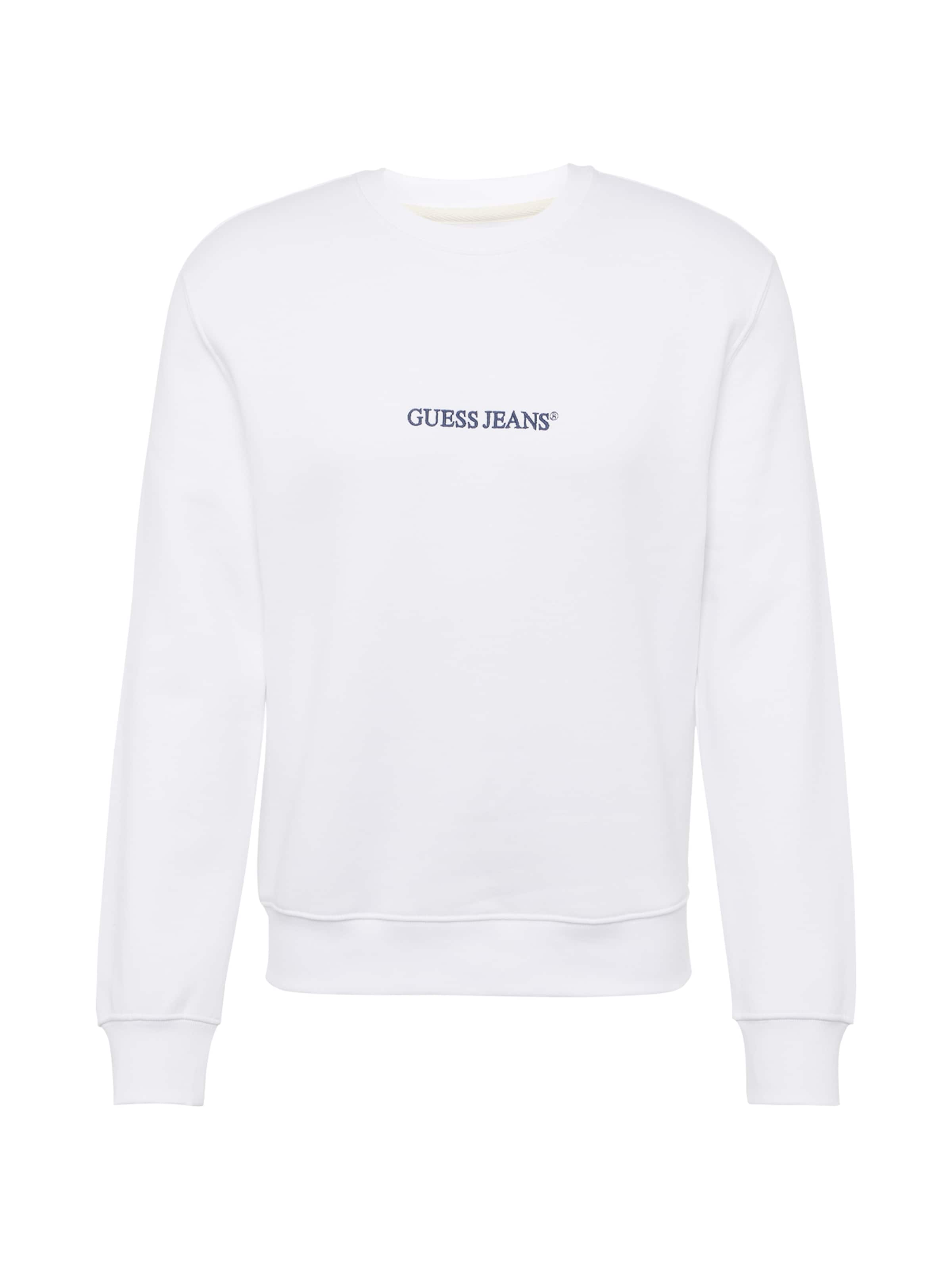 GUESS JEANS Μπλούζα φούτερ σε λευκό: μπροστά