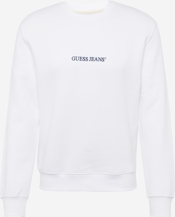 Sweat-shirt GUESS JEANS en blanc : devant