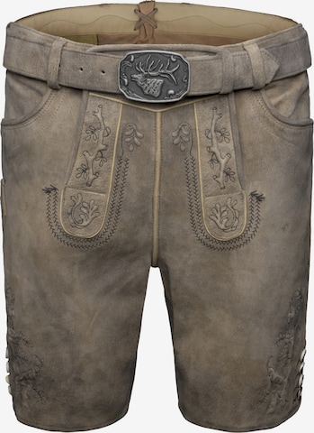 SPIETH & WENSKY - Regular Calças tradicionais 'Graben' em castanho: frente