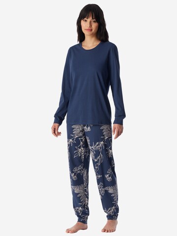 SCHIESSER Schlafanzug ' Comfort Essentials ' in Blau: Vorderseite