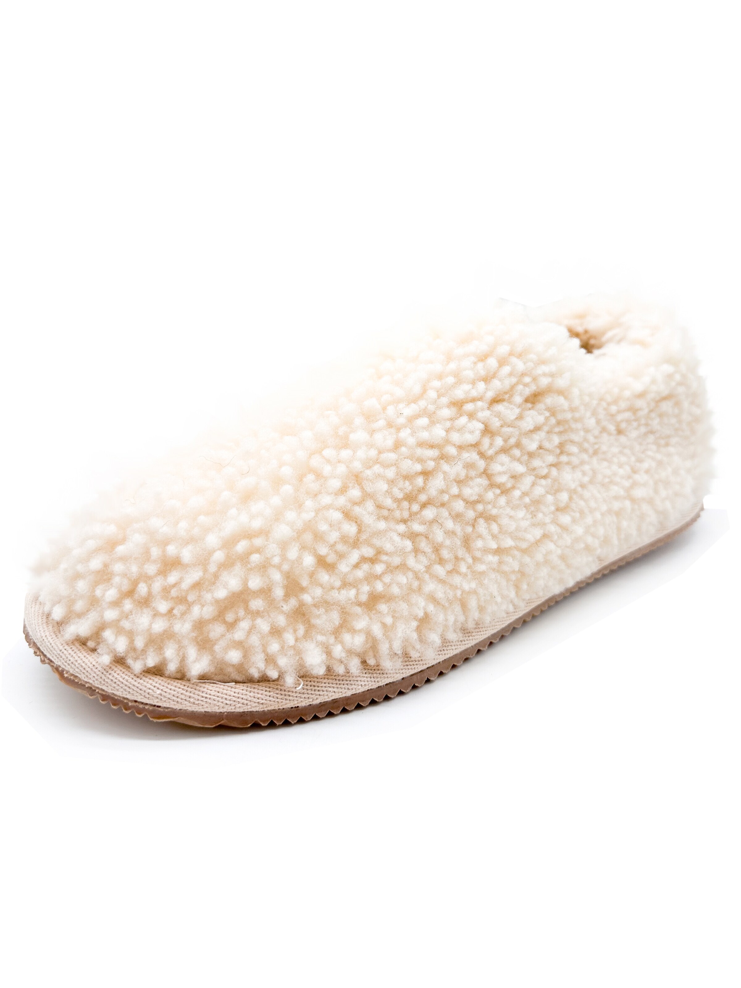 thies Ankle Boots 'thies 1856 ® Cozy Sheep Low Slipper Boot' in Beige: front