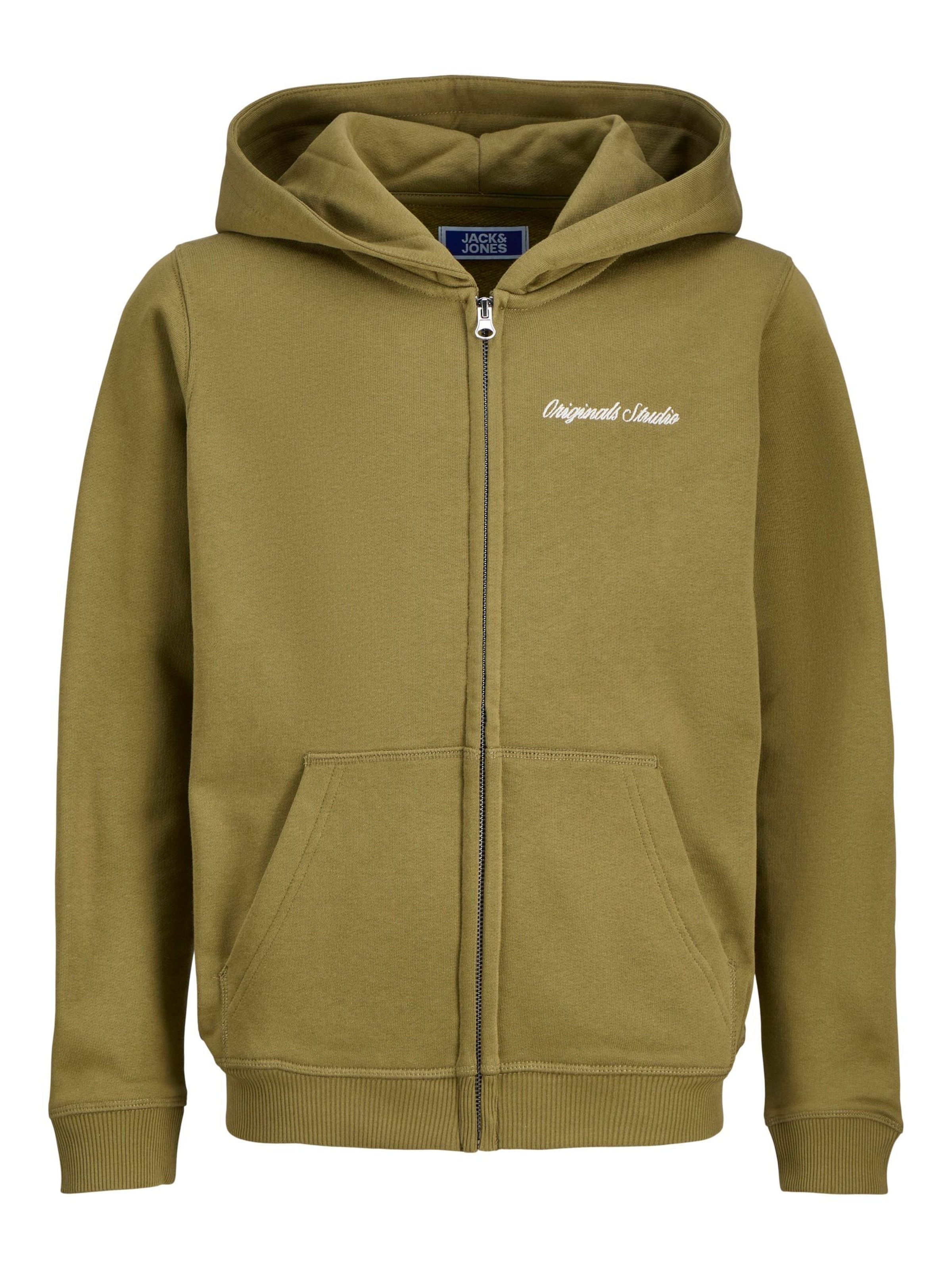 Jack & Jones Junior Sweatjacke 'Norrebro' in Grün: Vorderseite
