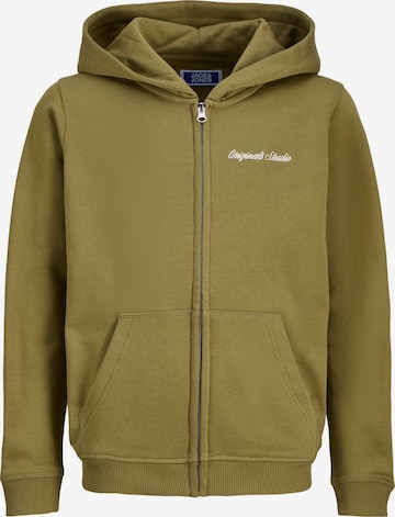 Jack & Jones Junior Sweatjacke 'Norrebro' in Grün: Vorderseite