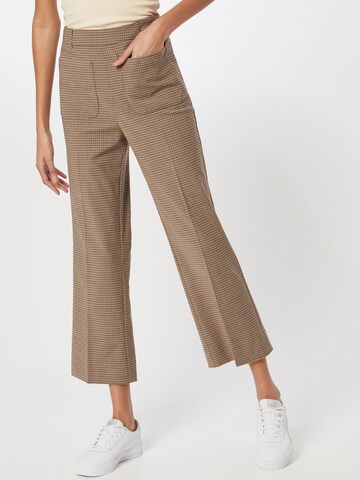 NUÉ NOTES Regular Pleated Pants 'Adele' in Brown: front