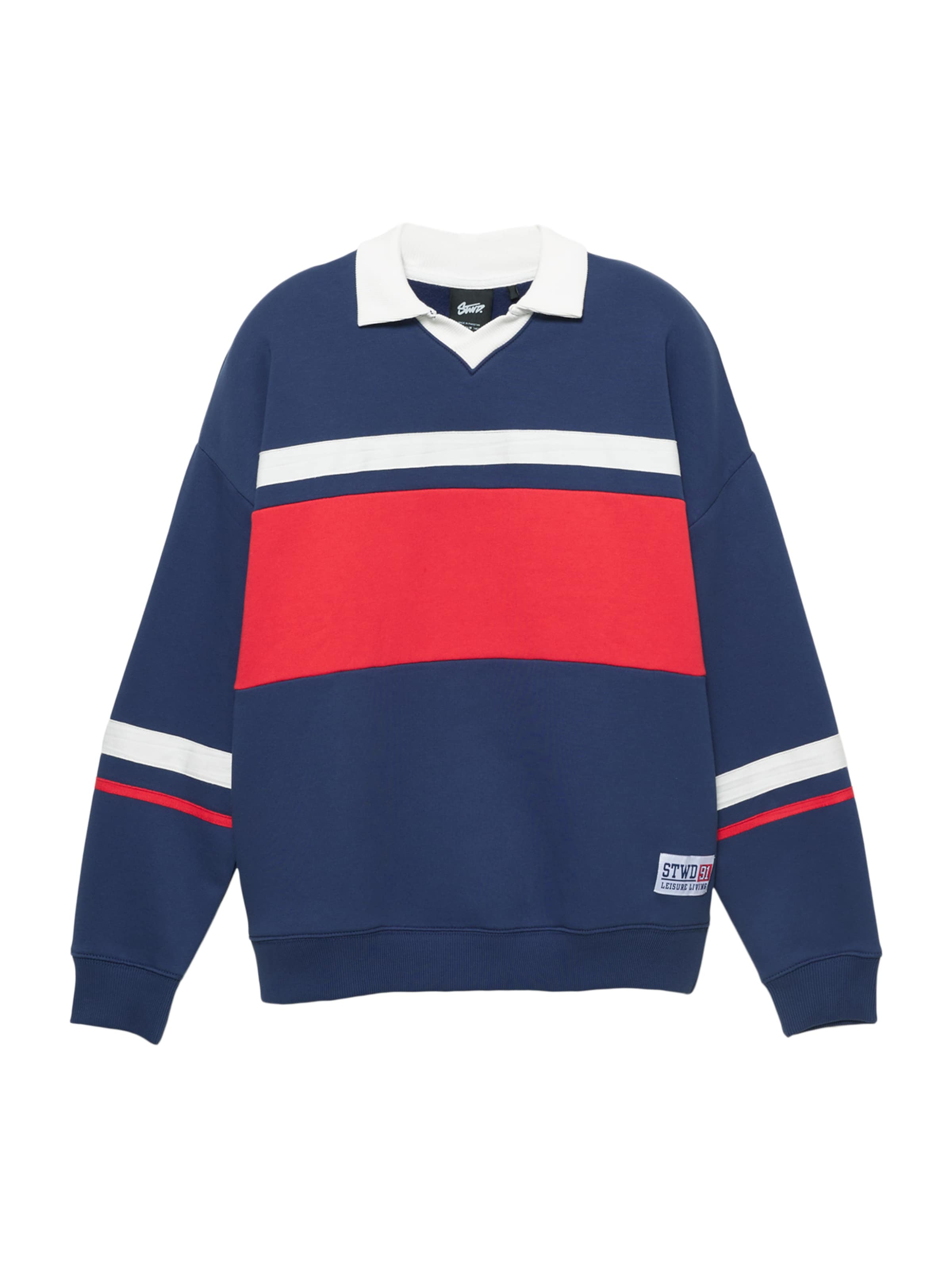 Pull&Bear Суичър 'STWD' в синьо: отпред