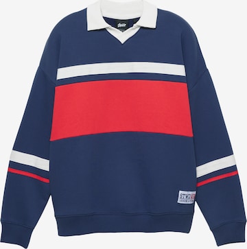 Pull&Bear Collegepaita 'STWD' värissä sininen: etupuoli