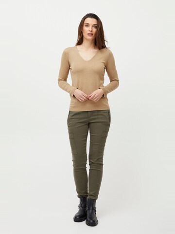 PULZ Jeans - Pullover ' SARA ' em bege